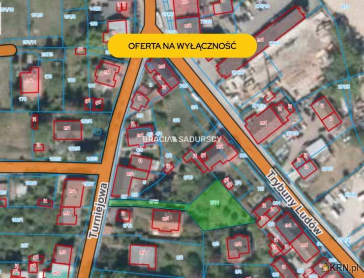 Działki  na sprzedaż, Kraków, Podgórze Duchackie/Wola Duchacka, ul. Turniejowa, 