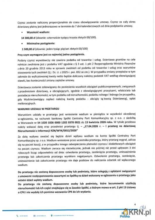 Duninopol, ul. , , Działki  do wynajęcia