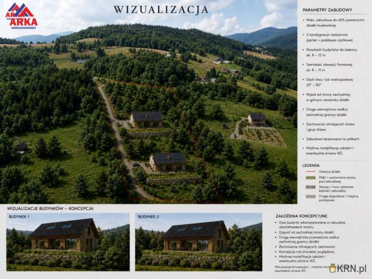 Biuro Nieruchomości ARKA, Działki  na sprzedaż, Zalesie, ul. 