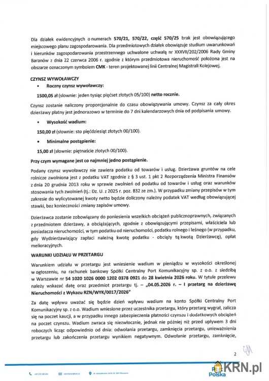 Działki  do wynajęcia, , Osiny, ul. 