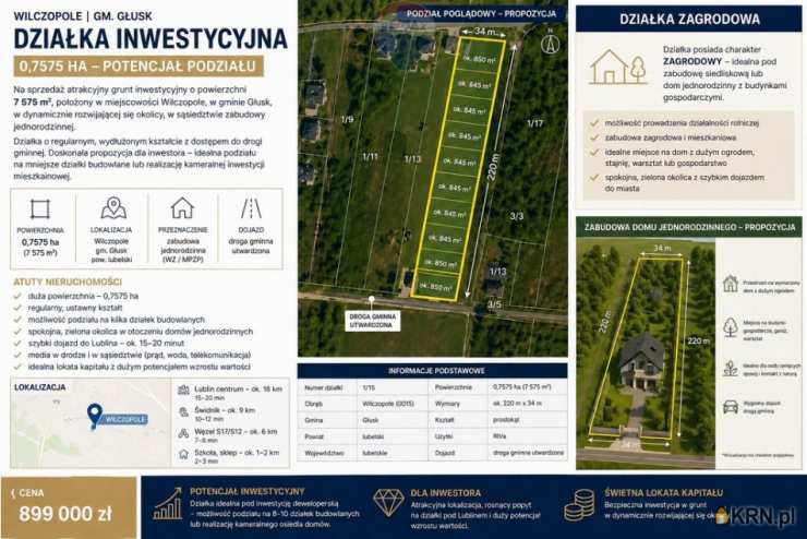 Działki  na sprzedaż, Wilczopole, ul. , 
