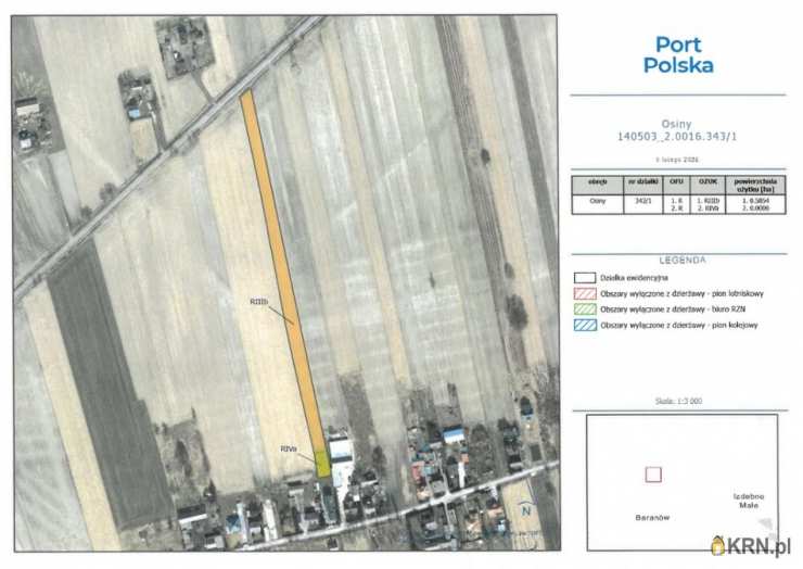 , Działki  do wynajęcia, Osiny, ul. 