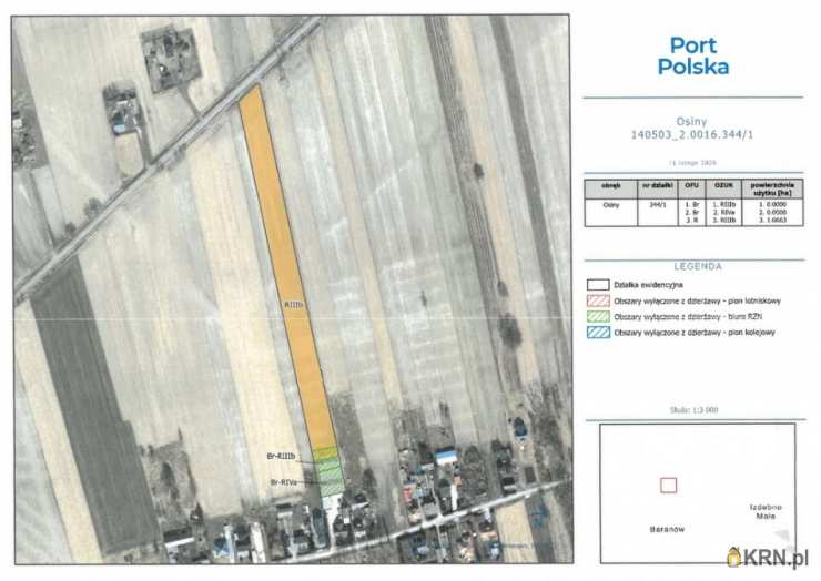 Działki  do wynajęcia, Osiny, ul. , 