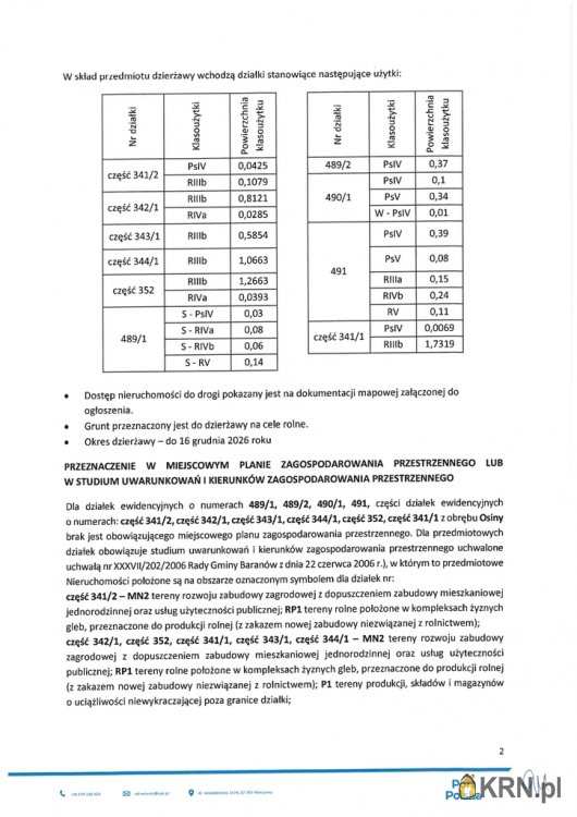 Działki  do wynajęcia, , Osiny, ul. 