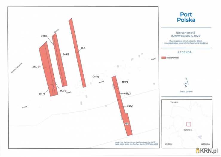 , Działki  do wynajęcia, Osiny, ul. 