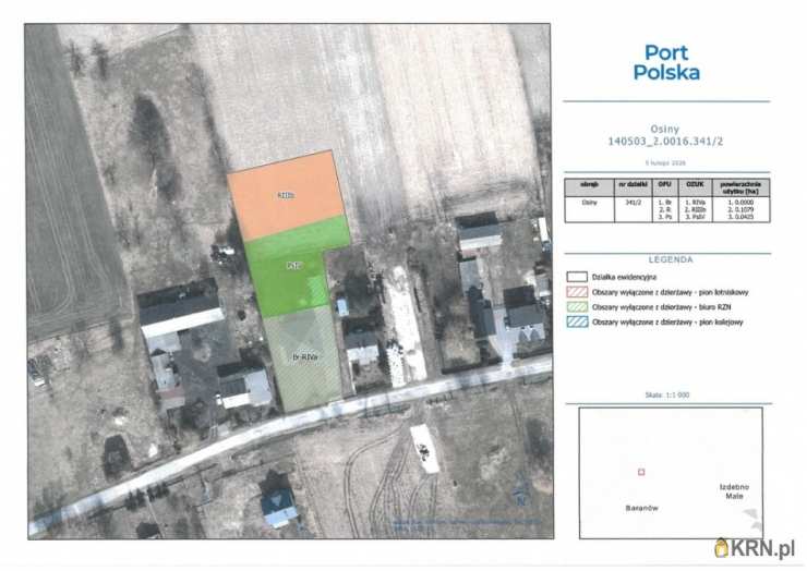 Działki  do wynajęcia, Osiny, ul. , 
