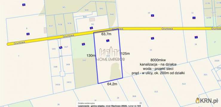 Home Emperor Sp. z o.o., Działki  na sprzedaż, Stachowo, ul. Gruntowa