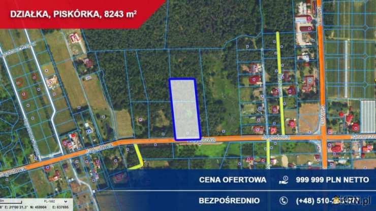 Działki  na sprzedaż, , Piskórka, ul. Jagodowa