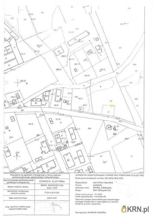 Działki  na sprzedaż, Biskupiec, ul. , 