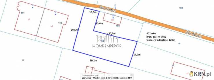 , Działki  na sprzedaż, Warszawa, Włochy/Załuski, ul. Hipotezy