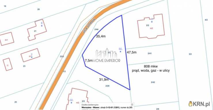 Warszawa, Wawer/Zerzeń, ul. Juhasów, , Działki  na sprzedaż