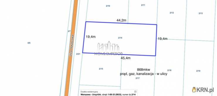 Działki  na sprzedaż, , Warszawa, Ursynów/Grabów, ul. Hołubcowa