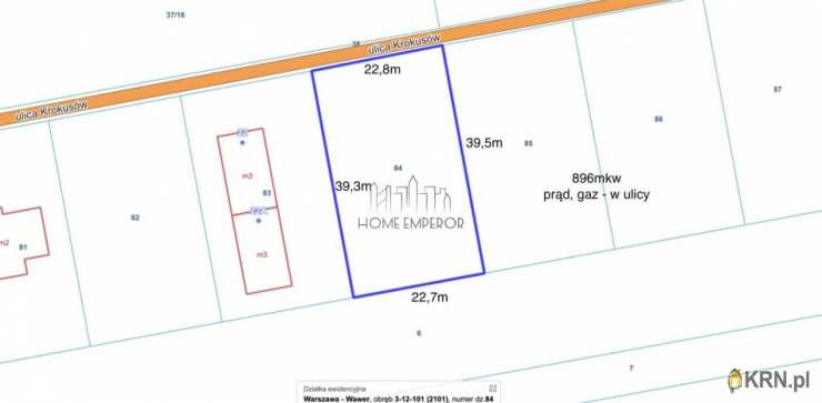 Działki  na sprzedaż, Warszawa, Wawer/Falenica, ul. Krokusów, 