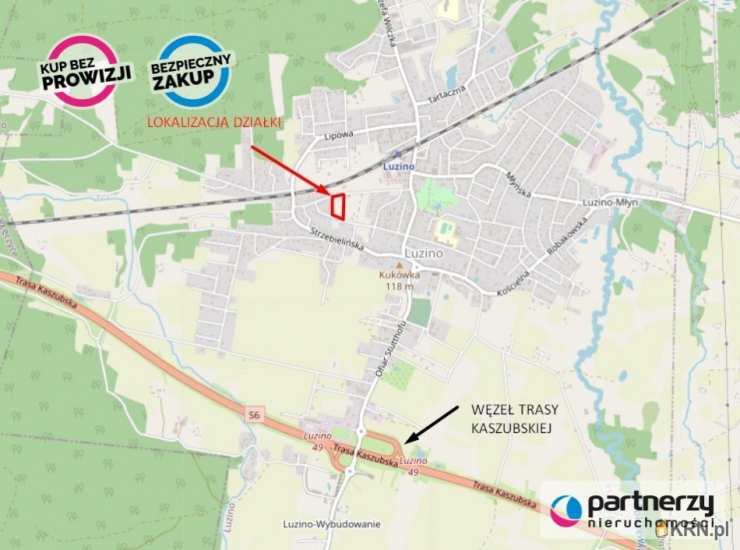 Luzino, ul. Asnyka, Działki  na sprzedaż, 