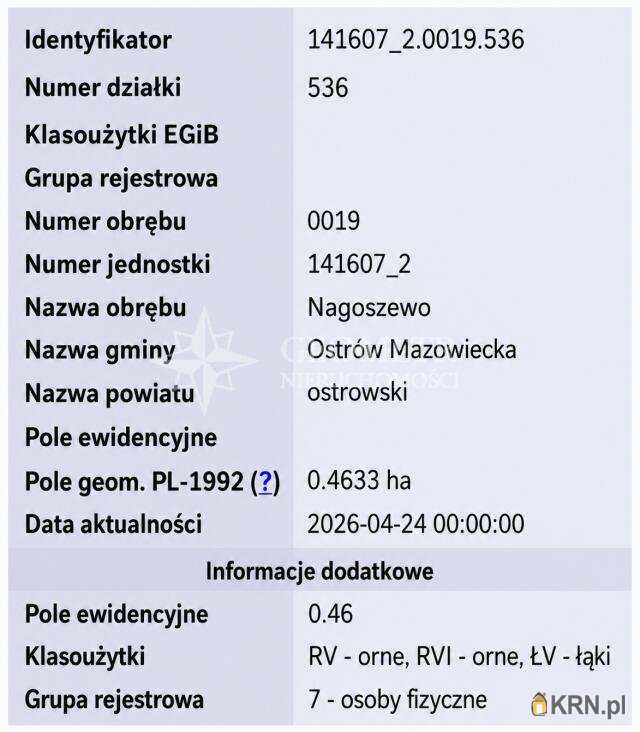 GEOMETR NIERUCHOMOŚCI, Działki  na sprzedaż, Nagoszewo, ul. 