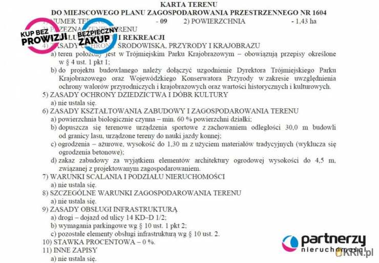 Działki  na sprzedaż, Gdynia, Mały Kack, ul. Bernadowo, 