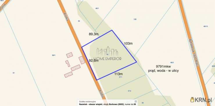 Borkowo, ul. Krótka, Działki  na sprzedaż, 