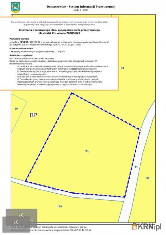 Kosikowski Nieruchomości, Działki  na sprzedaż, Siemysłów, ul. 