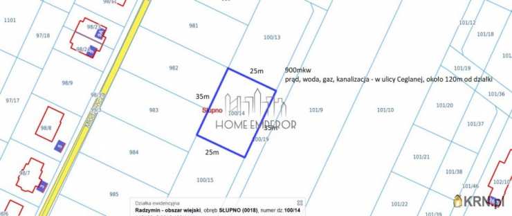 Działki  na sprzedaż, , Słupno, ul. Ceglana