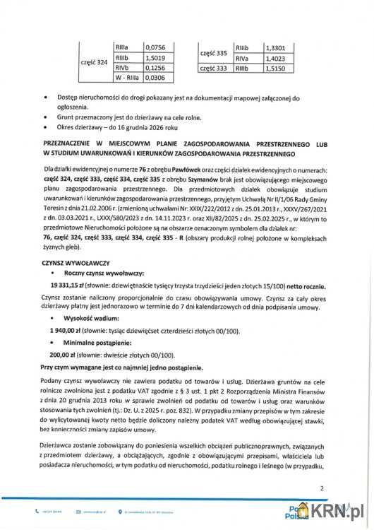 Działki  do wynajęcia, , Teresin, ul. 