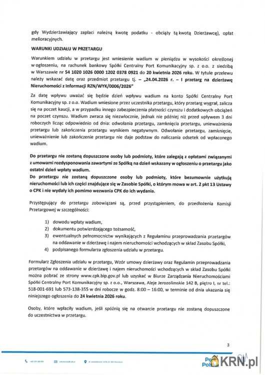 Teresin, ul. , Działki  do wynajęcia, 