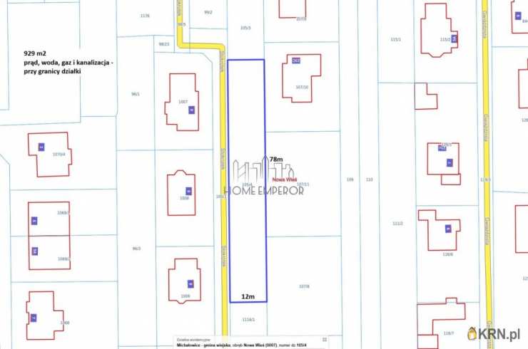 Działki  na sprzedaż, Nowa Wieś, ul. Stokrotek, 