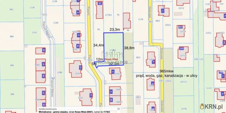 Nowa Wieś, ul. Piwonii, Działki  na sprzedaż, 