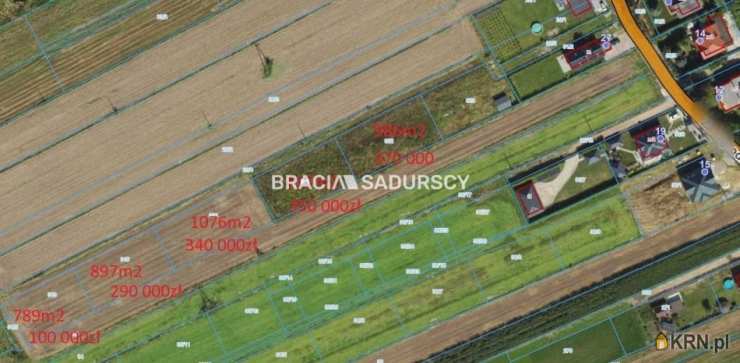 , Kraków, Wzgórza Krzesławickie/Wadów, ul. Wadowska, Działki  na sprzedaż