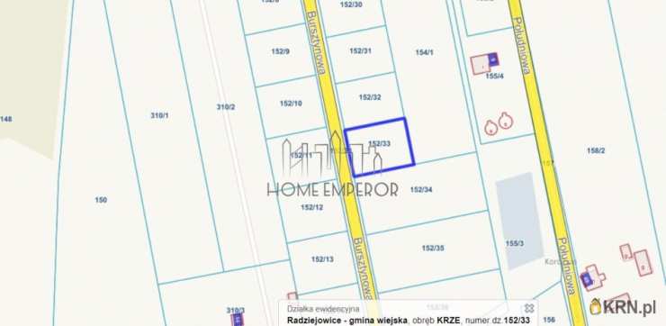 Krze Duże, ul. Bursztynowa, Działki  na sprzedaż, 