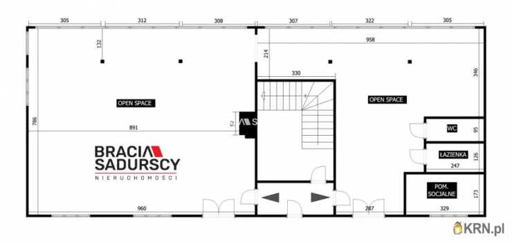 Kraków, Grzegórzki, ul. Cystersów, Lokal użytkowy  do wynajęcia, 3 pokojowe