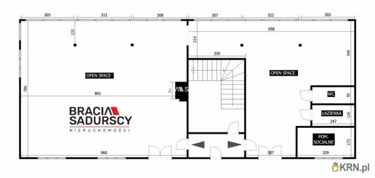 3 pokojowe, Lokal użytkowy  do wynajęcia, Kraków, Grzegórzki, ul. Cystersów