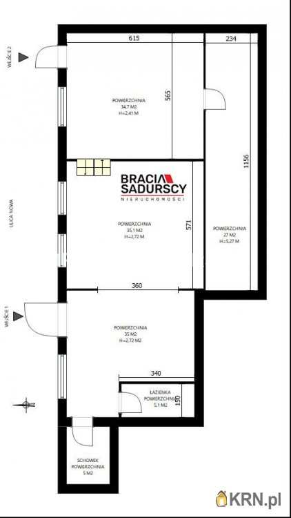 Proszowice, ul. Nowa, Lokal użytkowy  do wynajęcia, 3 pokojowe