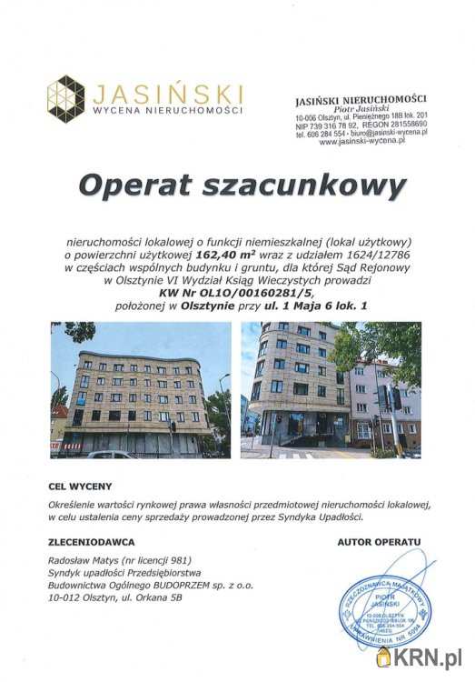 Lokal użytkowy  na sprzedaż, Olsztyn, ul. , 