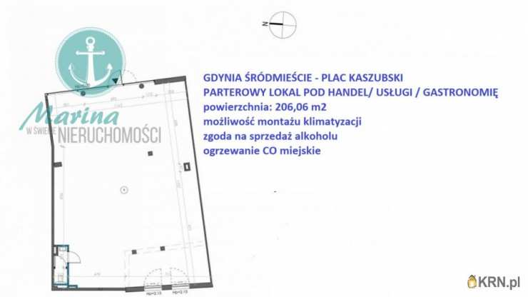Marina w Świecie Nieruchomości, Lokal użytkowy  do wynajęcia, Gdynia, Śródmieście, ul. Kaszubski