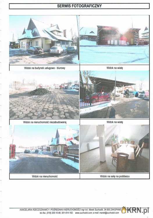 Lokal użytkowy  na sprzedaż, Zakopane, ul. , 