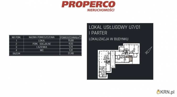2 pokojowe, Lokal użytkowy  na sprzedaż, Jędrzejów, ul. 