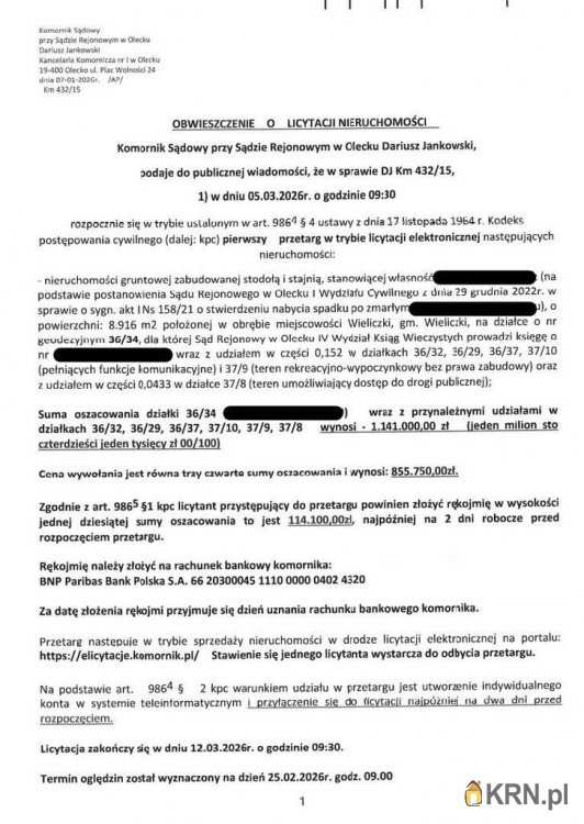 Lokal użytkowy  na sprzedaż, Wieliczki, ul. , 