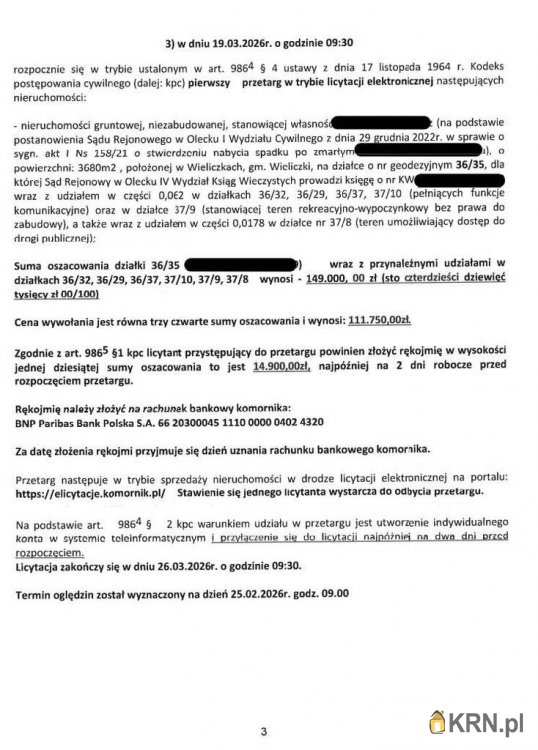 Wieliczki, ul. , Lokal użytkowy  na sprzedaż, 