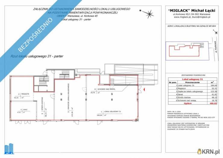 OdWlasciciela.pl, Lokal użytkowy  do wynajęcia, Warszawa, Wawer, ul. Korkowa