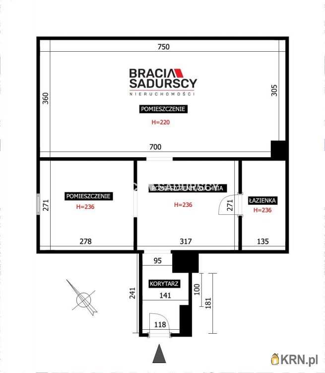 Lokal użytkowy  na sprzedaż, 3 pokojowe, Kraków, Swoszowice/Kliny Borkowskie, ul. 