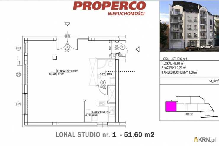 Kielce, ul. Starodomaszowska, 2 pokojowe, Lokal użytkowy  na sprzedaż