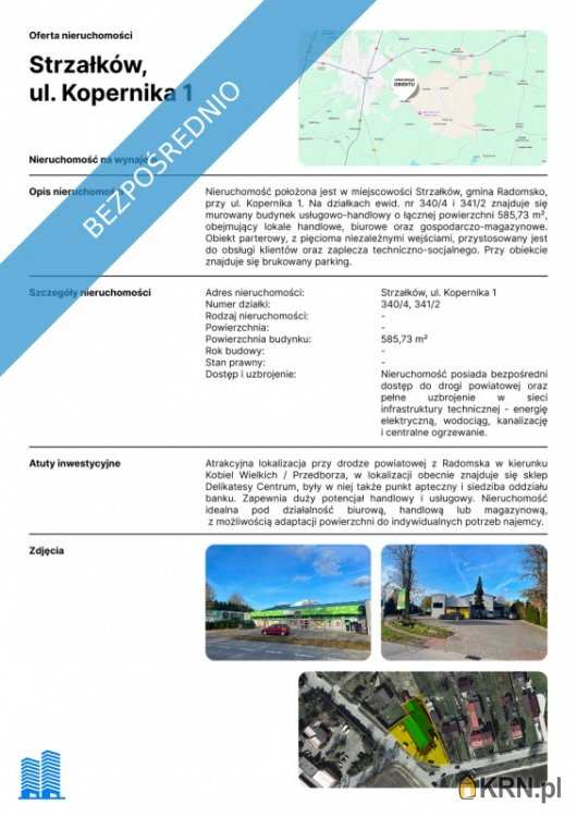 Lokal użytkowy  do wynajęcia, Strzałków, ul. Kopernika, 3 pokojowe