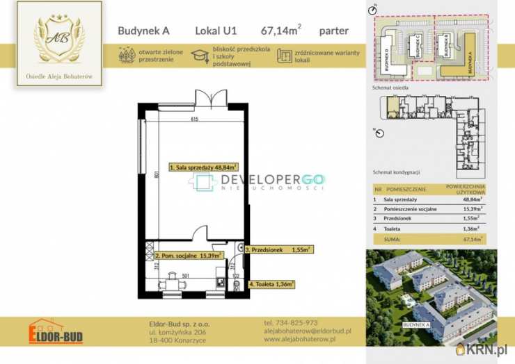 Lokal użytkowy  na sprzedaż, Komorowo, ul. , 