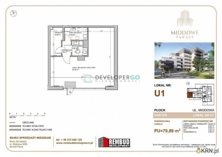 Lokal użytkowy  na sprzedaż, Płock, ul. , 