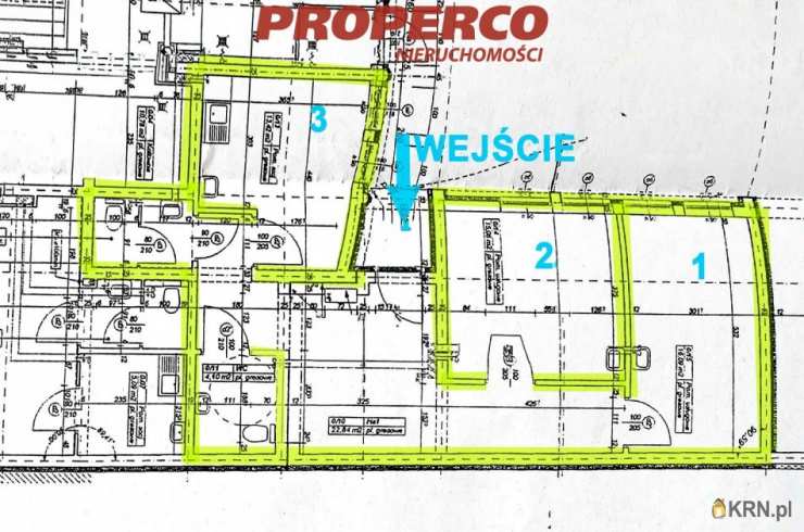 Lokal użytkowy  na sprzedaż, 3 pokojowe, Kielce, ul. 