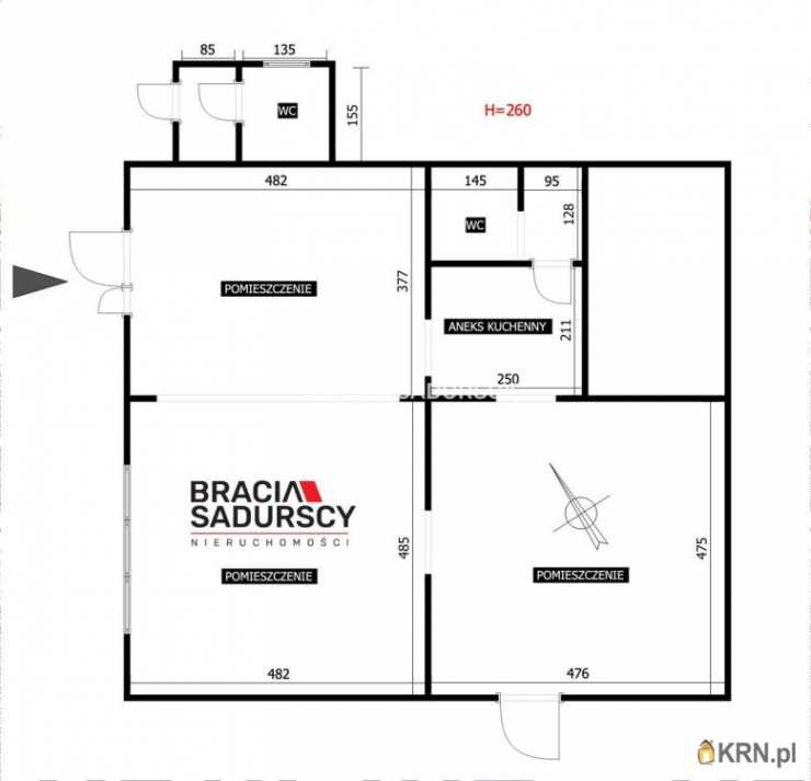 Mników, ul. , Lokal użytkowy  do wynajęcia, 3 pokojowe