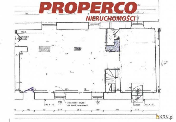Lokal użytkowy  do wynajęcia, 1 pokojowe, Kielce, ul. 