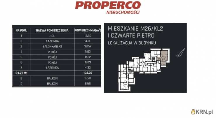 4 pokojowe, Mieszkanie  na sprzedaż, Jędrzejów, ul. 