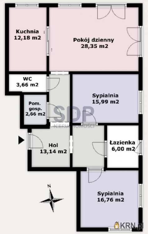 Mieszkanie  na sprzedaż, 3 pokojowe, Wrocław, Krzyki/Księże Małe, ul. Rybnicka