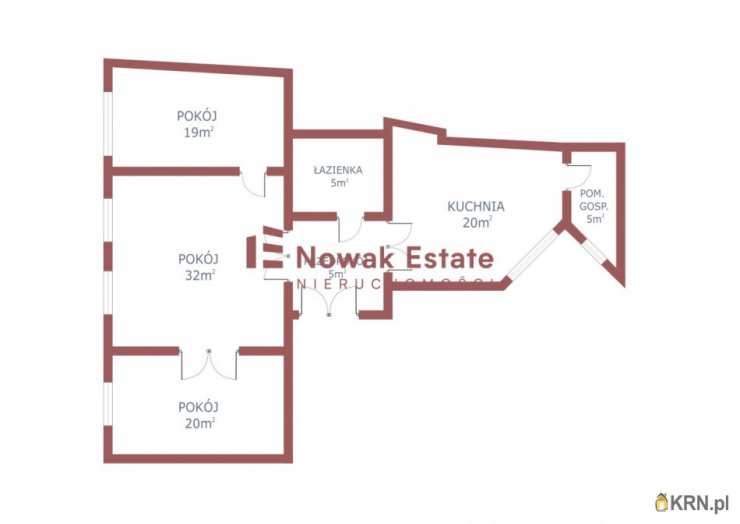 Mieszkanie  do wynajęcia, 3 pokojowe, Kraków, Stare Miasto/Śródmieście, ul. Krowoderska